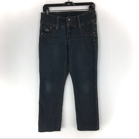 Vintage LACOSTE Jeans mid rise crop capri denim - Picture 2 of 16